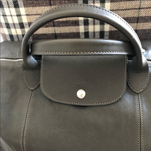LONGCHAMP - EUC Large Le Pliage Leather Bag - Picture 2 of 8